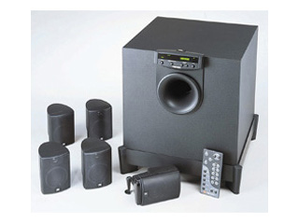 SIMPLY CINEMA ESC 300 - Black - Complete Dolby Pro-Logic System including Sats & Sub - Hero
